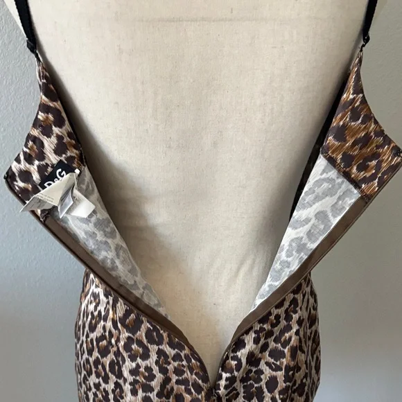 D&G Dolce & Gabbana 30/44 Leopard Print Women's Dress - Picture 12 of 13